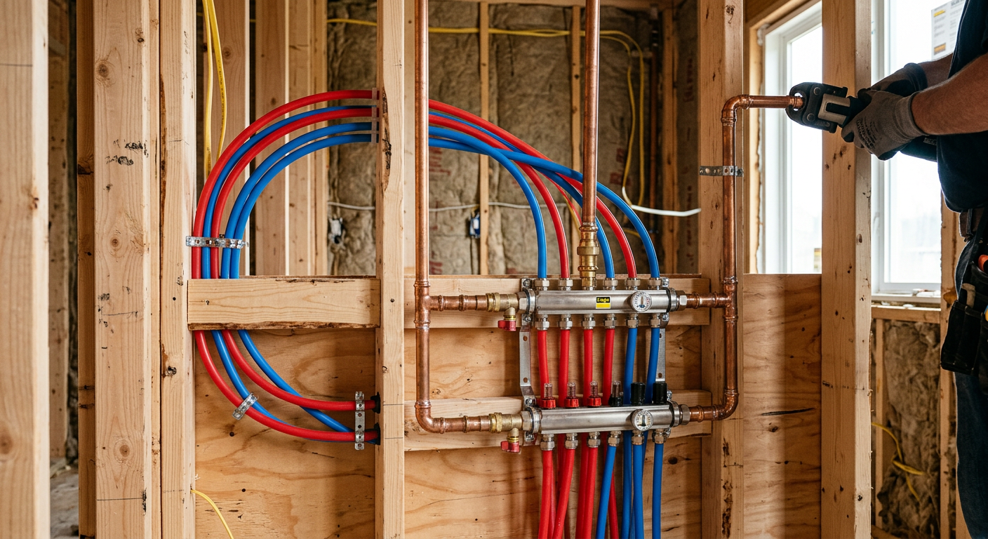 Création de réseau plomberie en cuivre et PER à Moissy-Cramayel 92